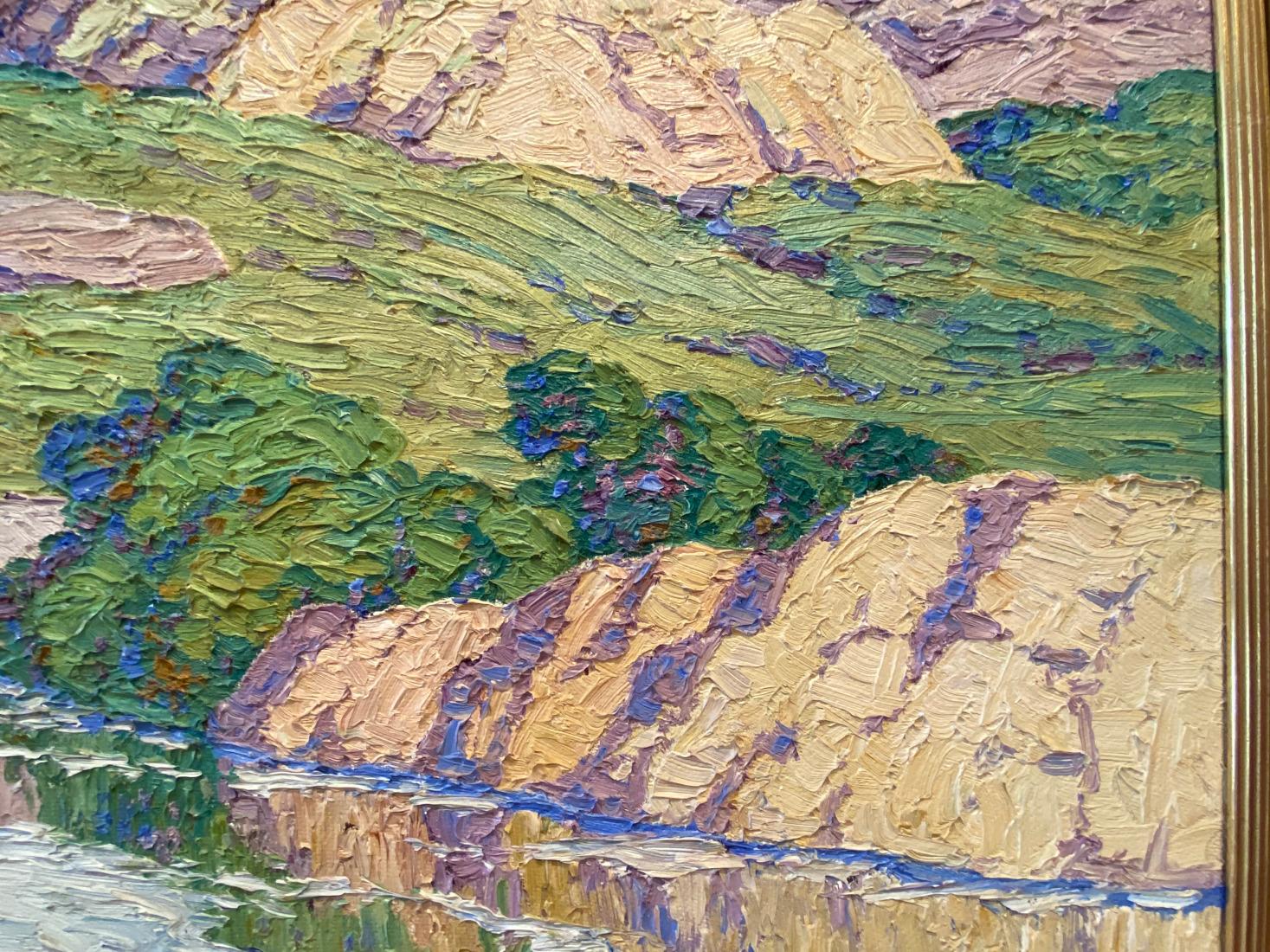 Birger Sandzen 
(1871-1954)
Artiste du Kansas / Colorado
Taille de l'image : 40,5 x 48
Taille du cadre : 49,5 x 57
Médium : Huile
Sans titre 