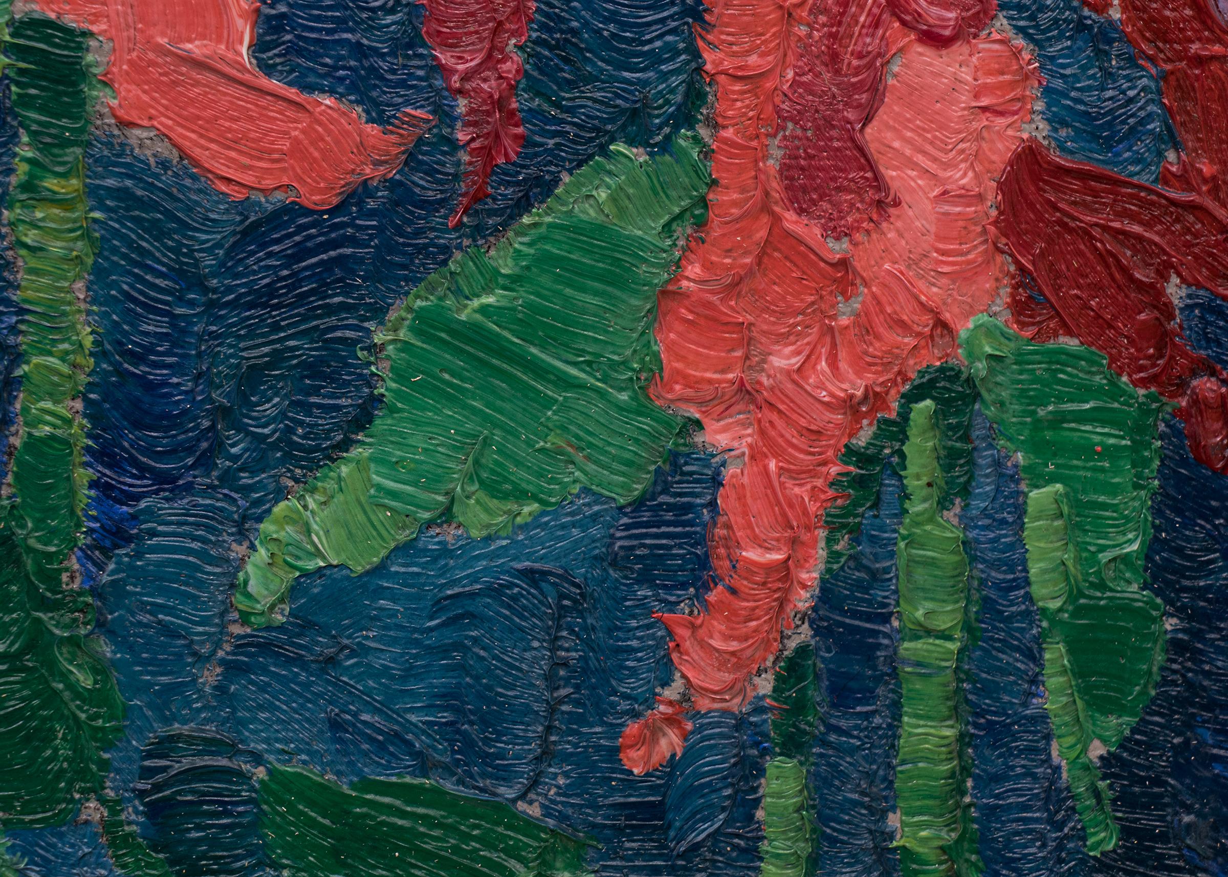 Untitled (Poinsettias) - American Impressionist Painting by Birger Sandzen