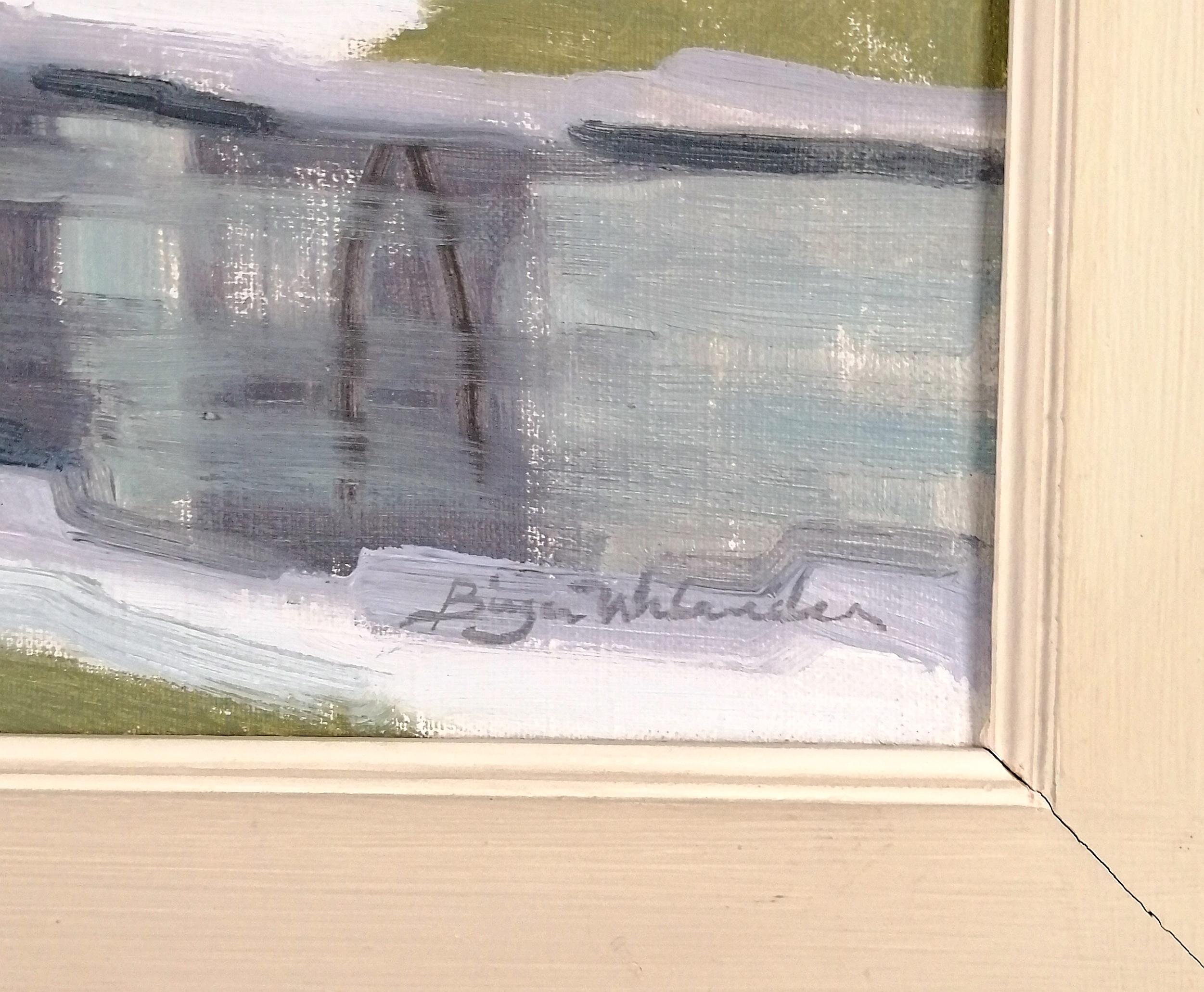 Ein hervorragendes schwedisches Ölgemälde aus den 1950er Jahren, das eine Landschaft mit zwei Bäumen zeigt, von Birger Welander. 

Mit seinem großen Format, den gedämpften Tönen und den Anklängen an den Kubismus muss dieses Werk als ein führendes