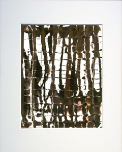 Grid No. 14: Contemporary Camera-less Photo in iridescent black and white Grid)