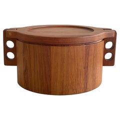 Retro Birgit Krogh Teak Ice Bucket, Denmark, 1970's