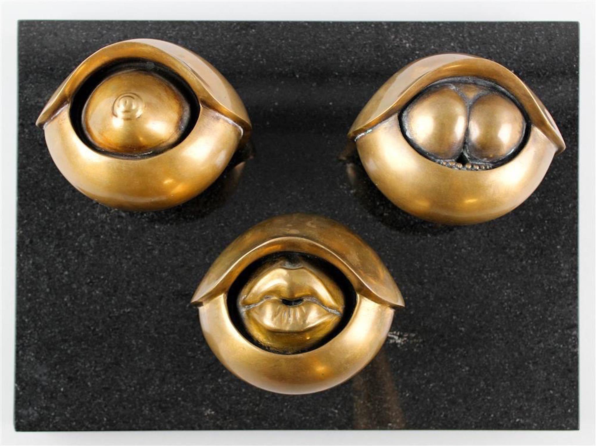 Birgitta Ara, finlandesa (1935 - 2009) Tres esculturas de bronce - Fe, esperanza y amor Finlandés en venta