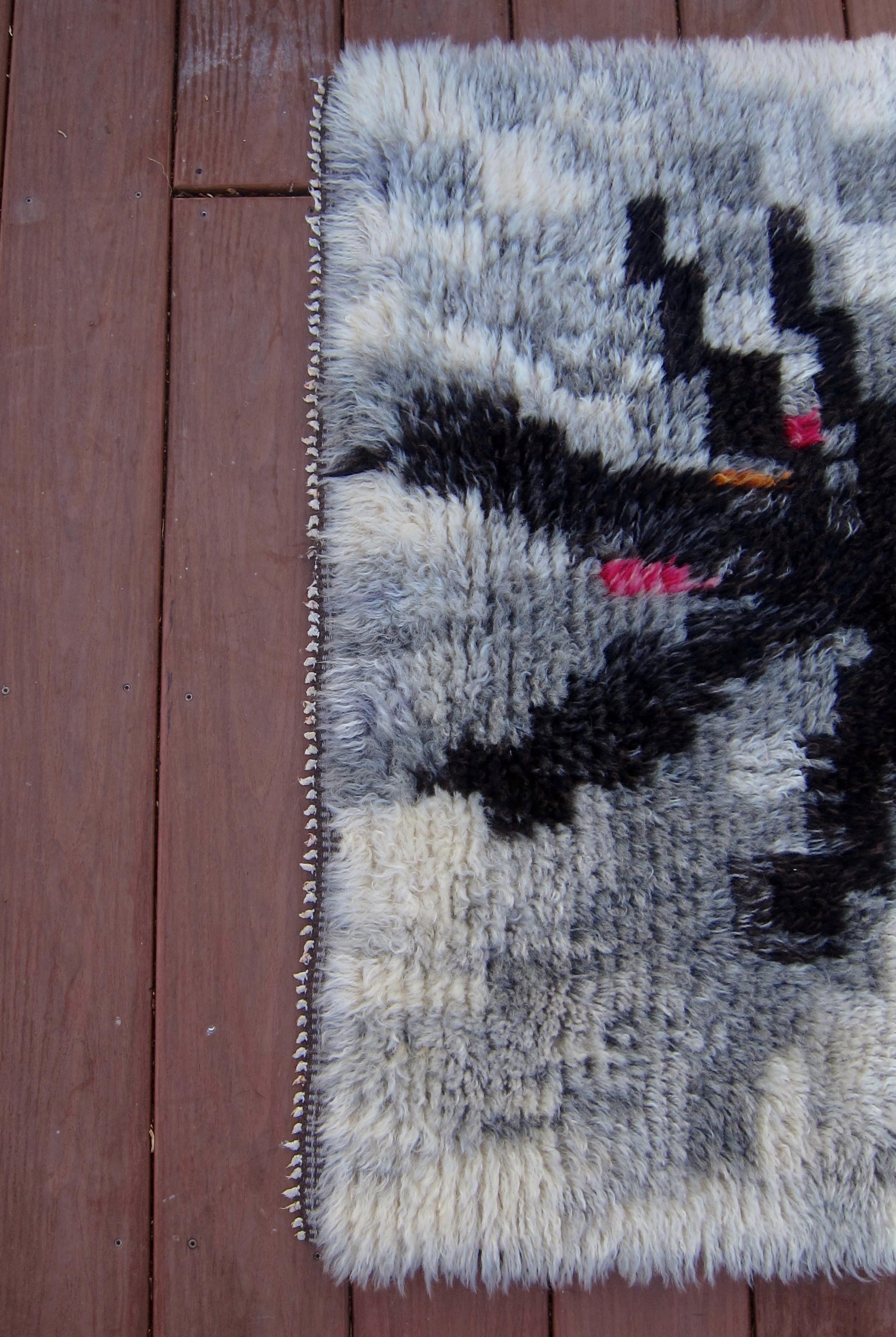 Birgitta Salenius Tapis Rya Alaska du milieu du siècle pour NIAB of Sweden 6