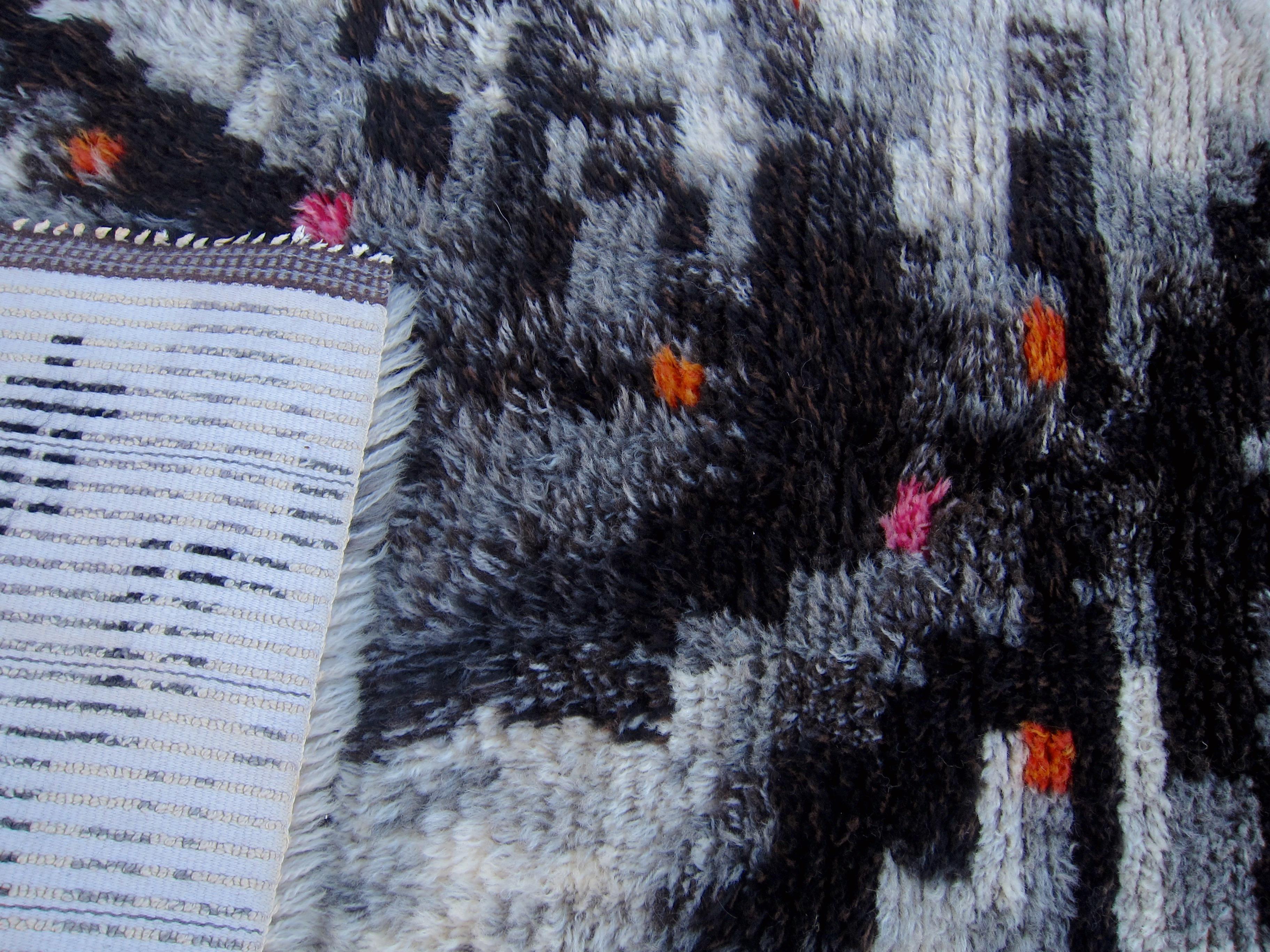 Birgitta Salenius Tapis Rya Alaska du milieu du siècle pour NIAB of Sweden 1