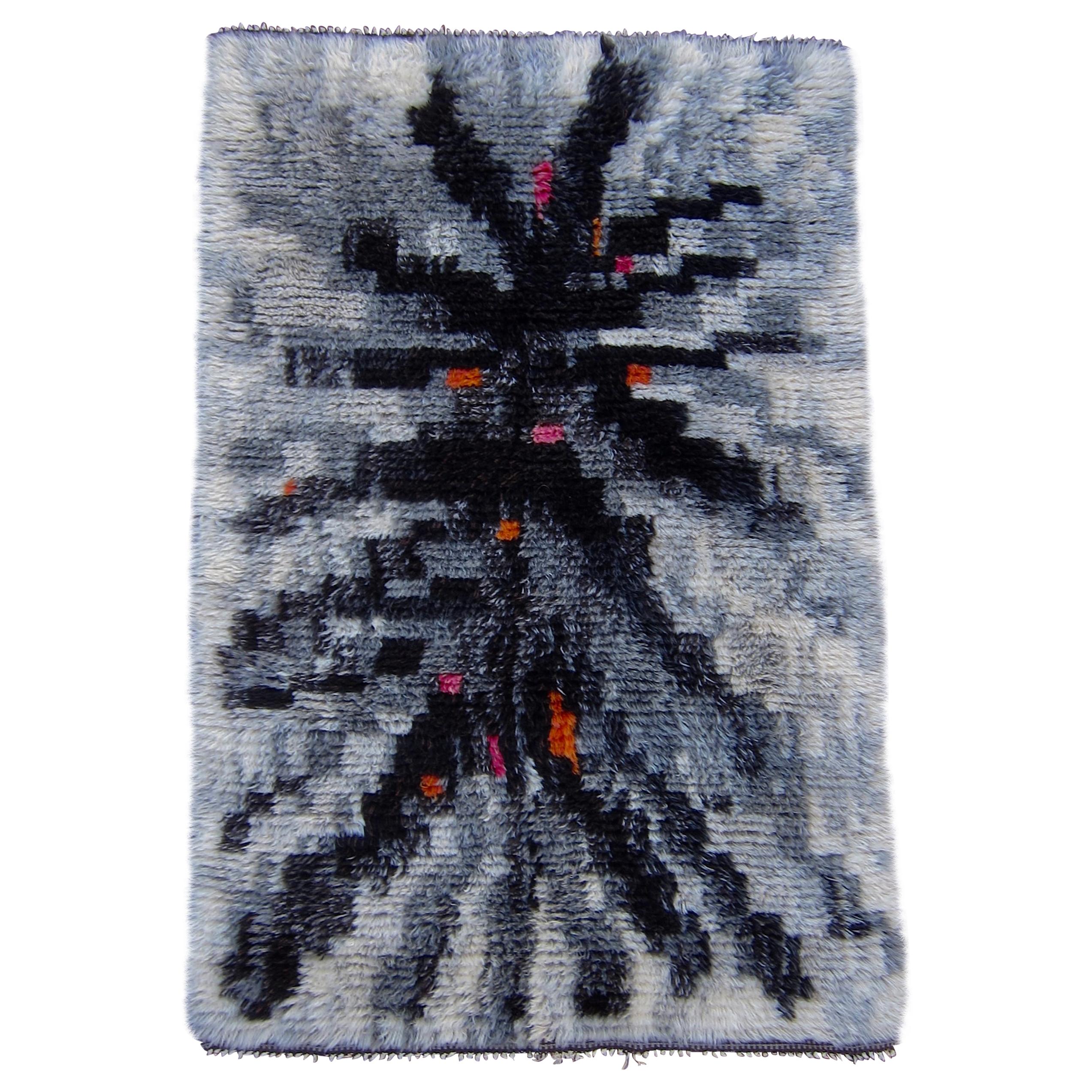 Birgitta Salenius Tapis Rya Alaska du milieu du siècle pour NIAB of Sweden
