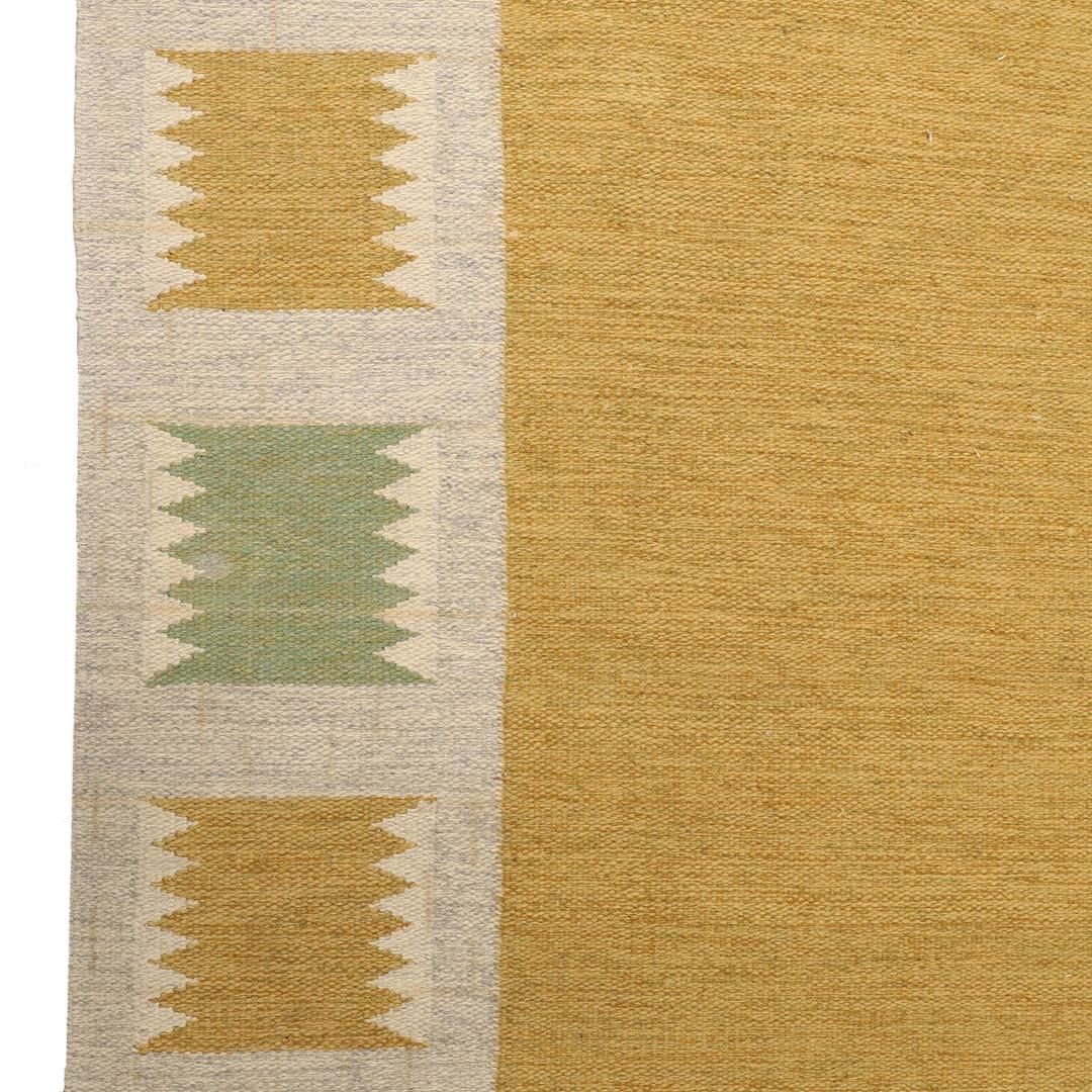 Scandinavian Modern Birgitta Södergren Large Midcentury Swedish flatweave rug, Hand Woven Wool, 1950