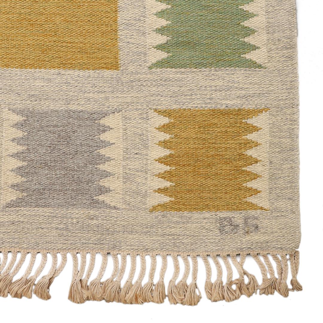 Mid-20th Century Birgitta Södergren Large Midcentury Swedish flatweave rug, Hand Woven Wool, 1950