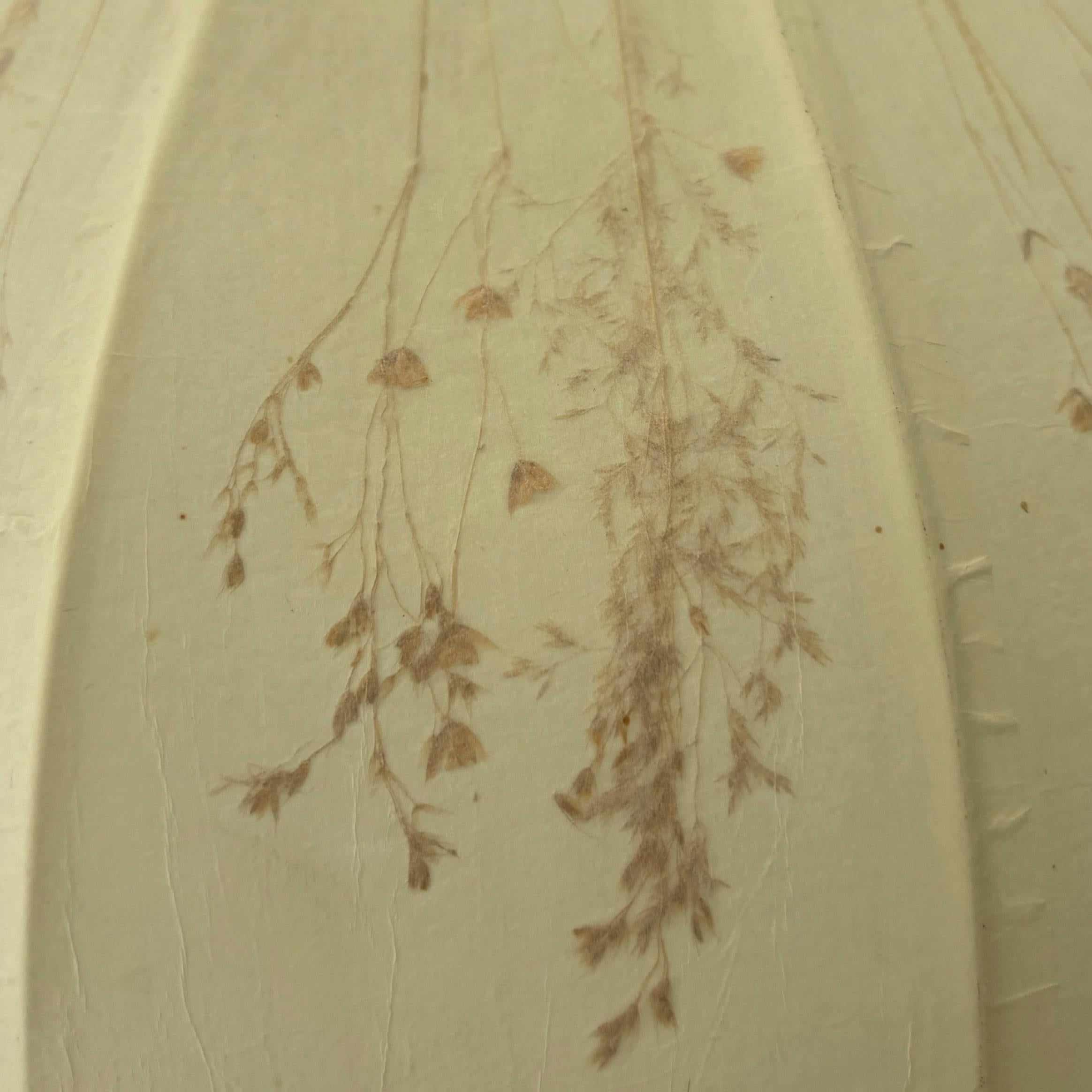 Birgitta Sorbon Malmsten pendant lamp Kjolen, parchment & oak, Sweden, 1950s For Sale 1
