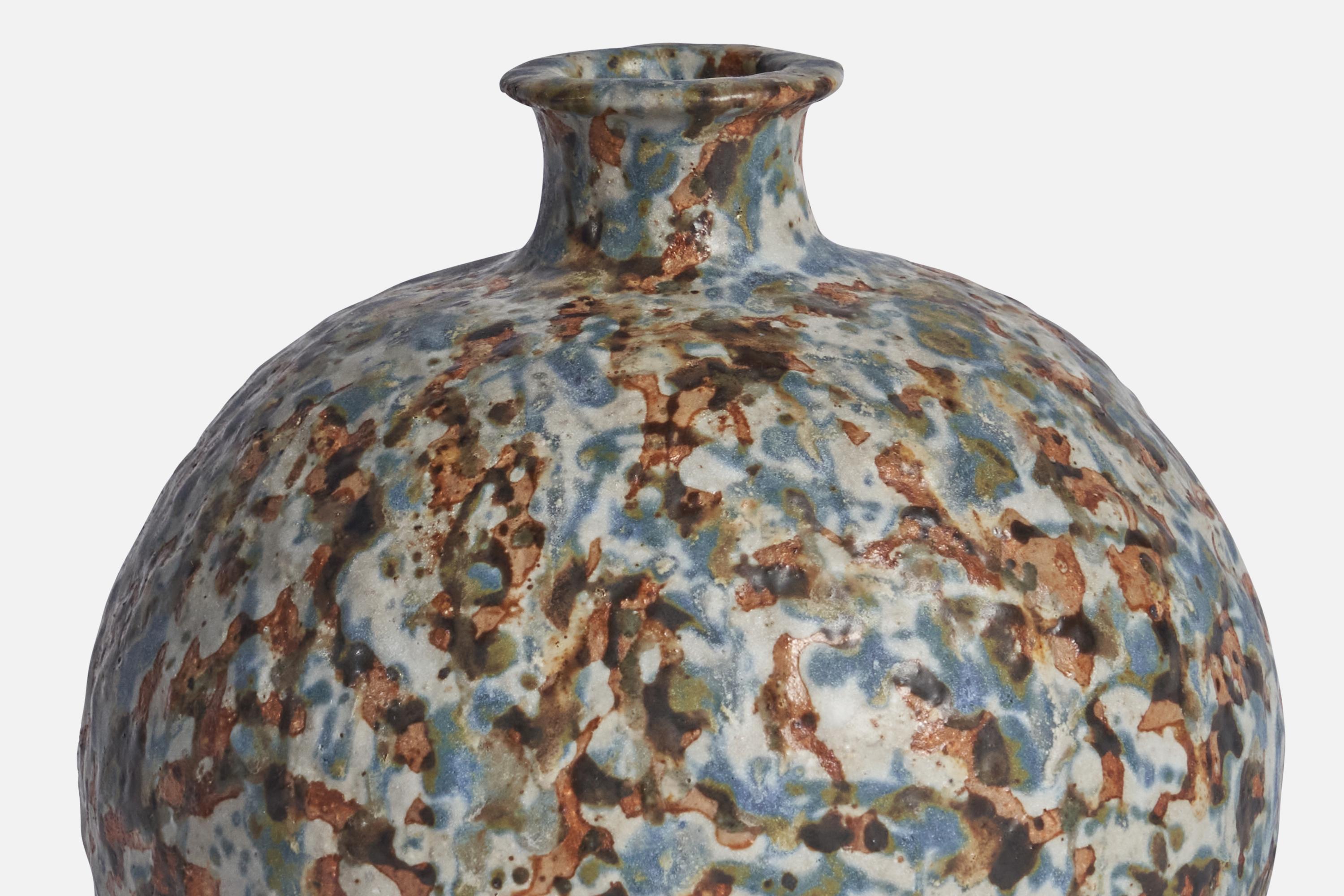 Italian Birgitta Tilander, Vase, Stoneware, Italy, 1970s For Sale
