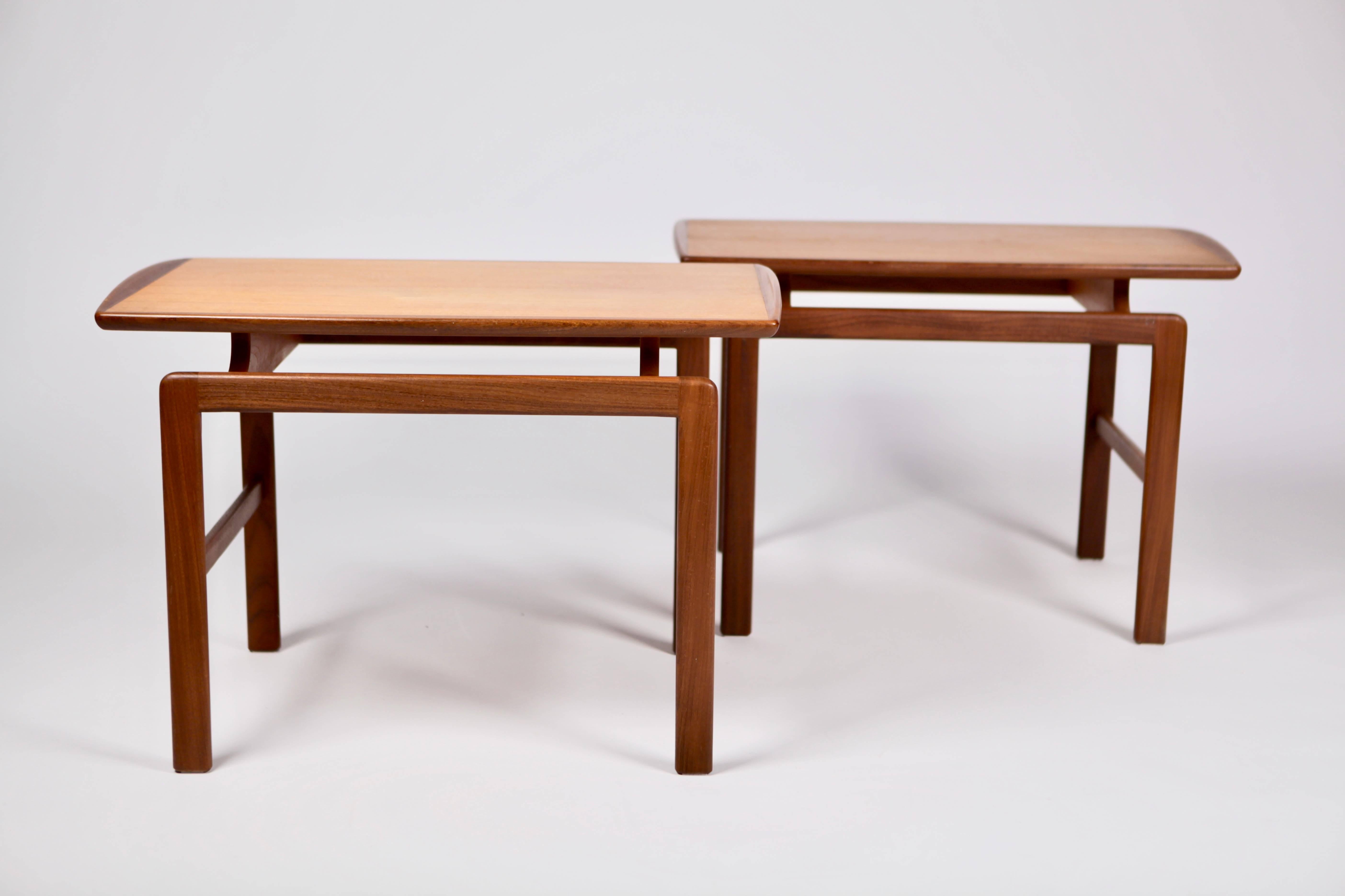 Scandinavian Modern Birgitta Waldonen, a Pair of Side Tables in Teak, Finland, 1966