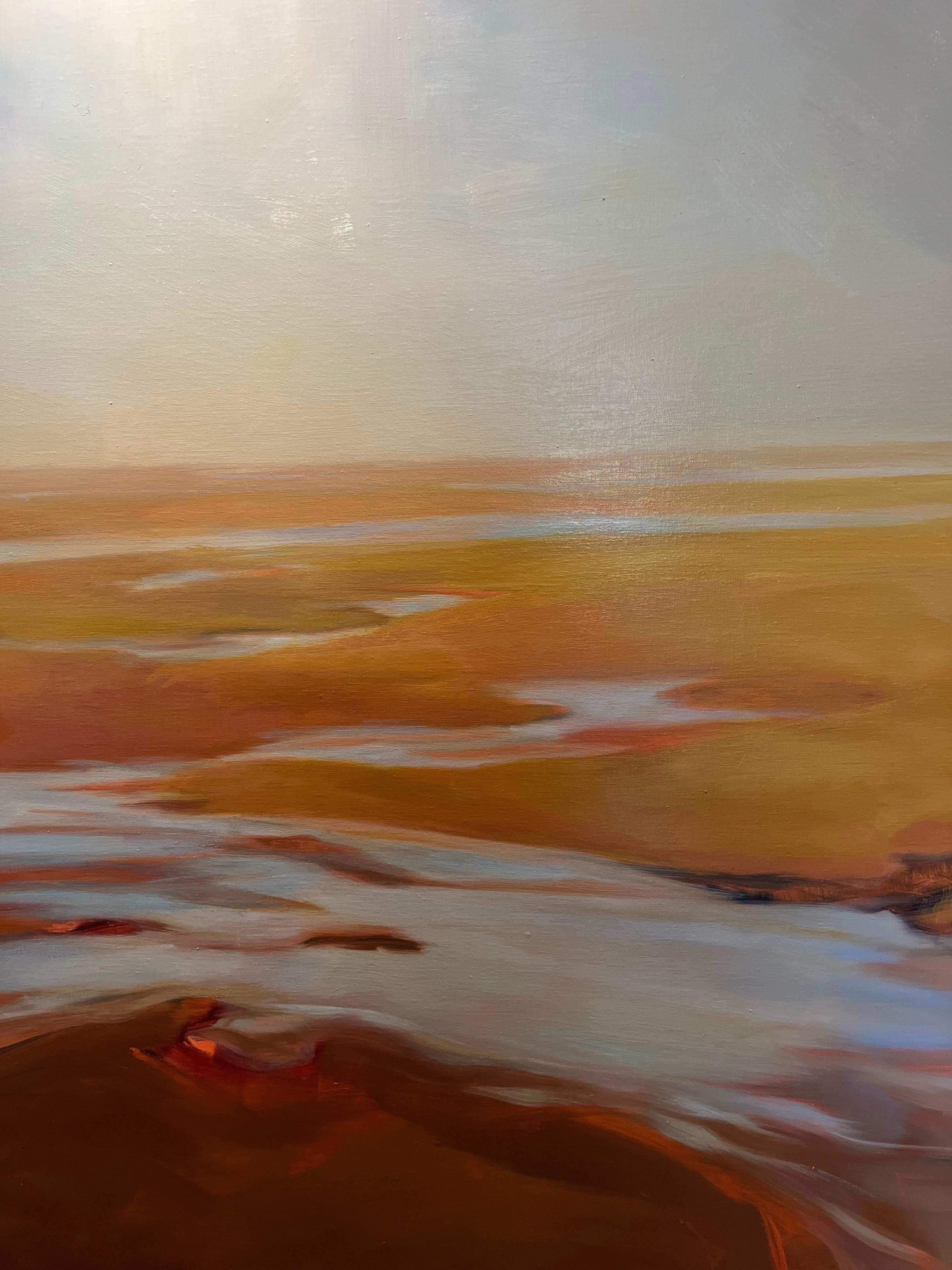 „ Mare di Wadden II“ Paese Bassi  Olio su tela cm. 140 x 140 , 2021, Olio  (Sonstige Kunststile), Painting, von Birgitte Likke Madsen