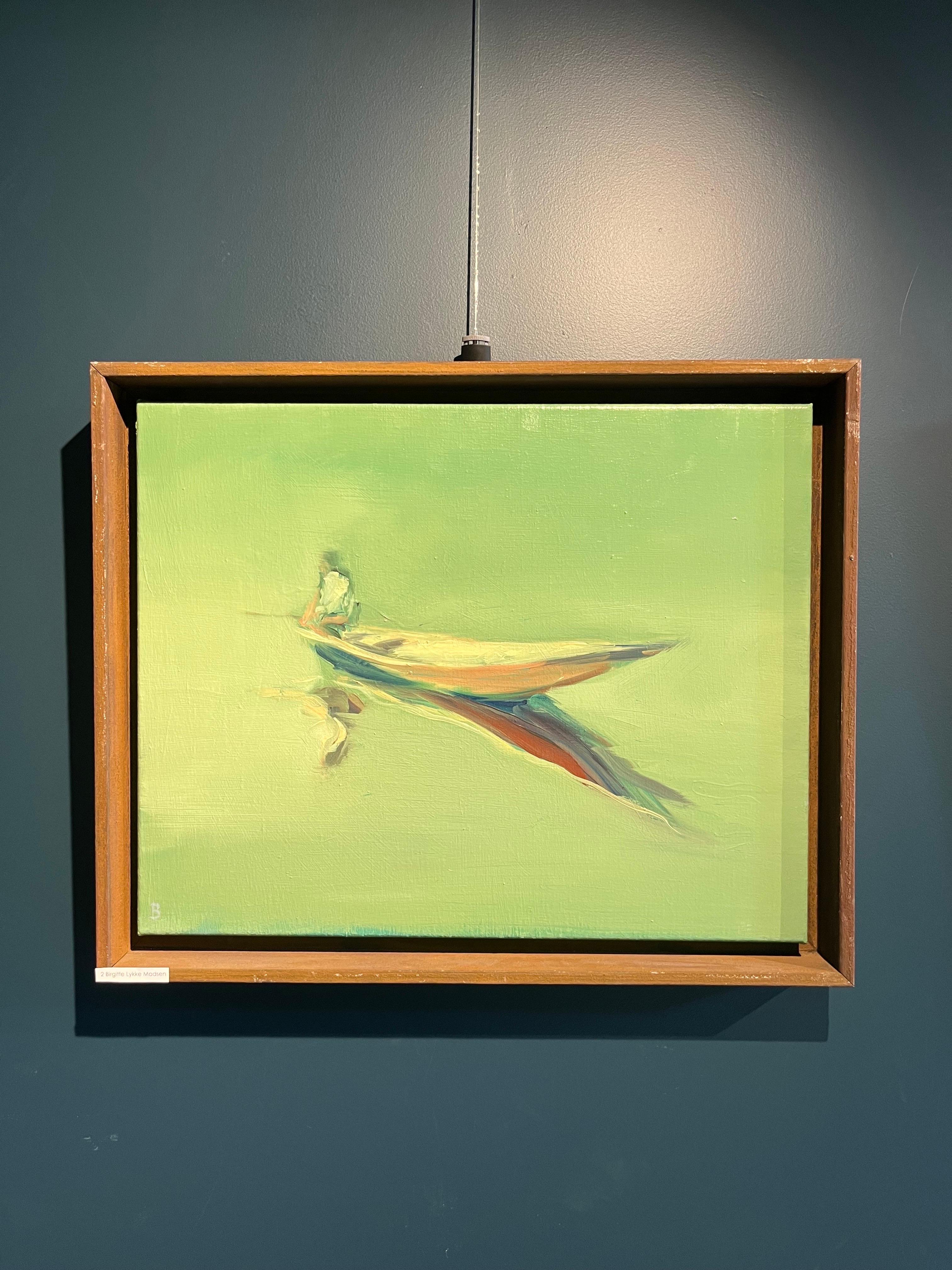 „Boot in ruhigem Meer“   Öl cm. 50 x 40 2016 im Angebot 1