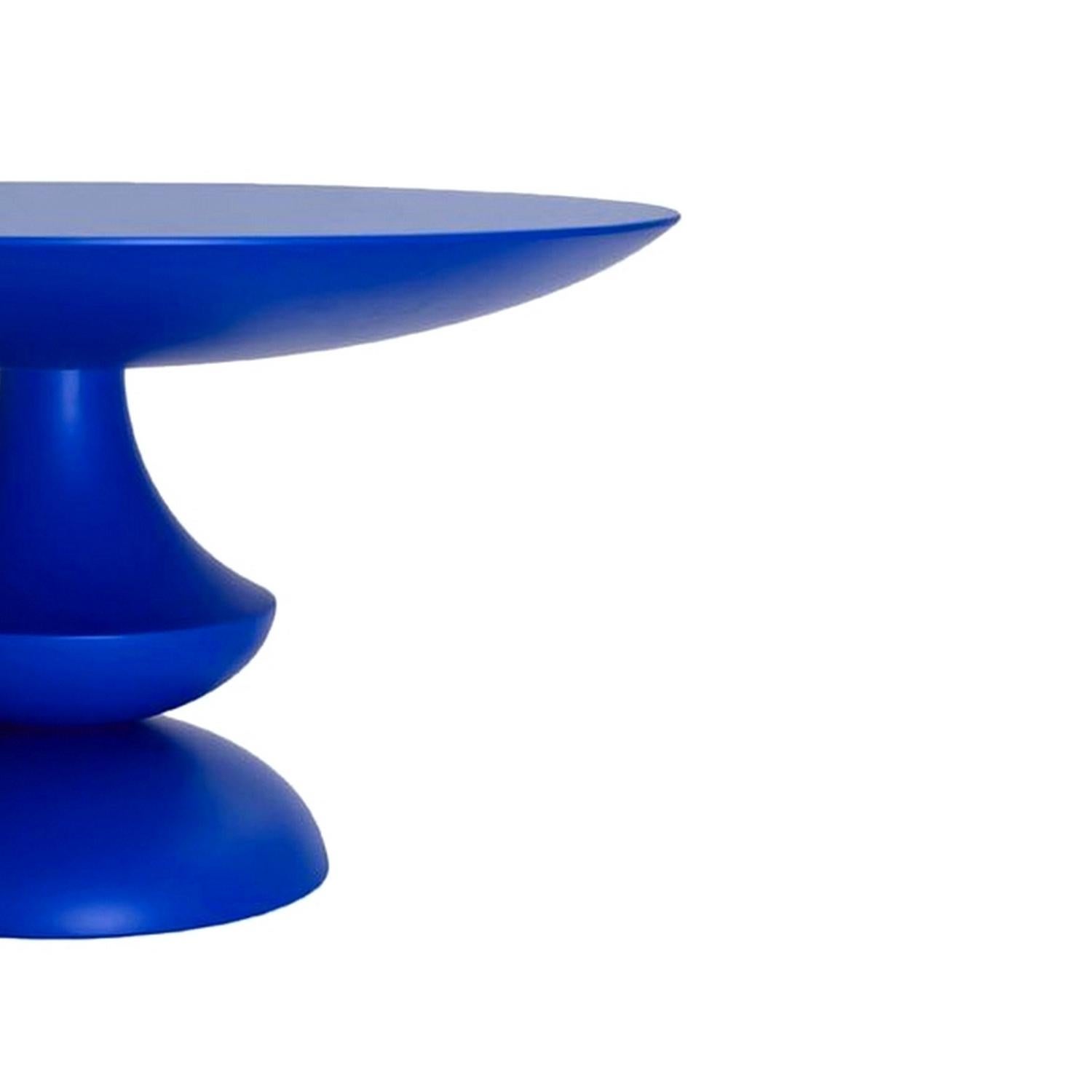 Modern In stock in Los Angeles, Blue Lacquered Birignao Side Table by Feruccio Laviani