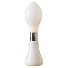 Birillo floor lamp, designed by Carlo Nason for Mazzega featuring opaline Murano