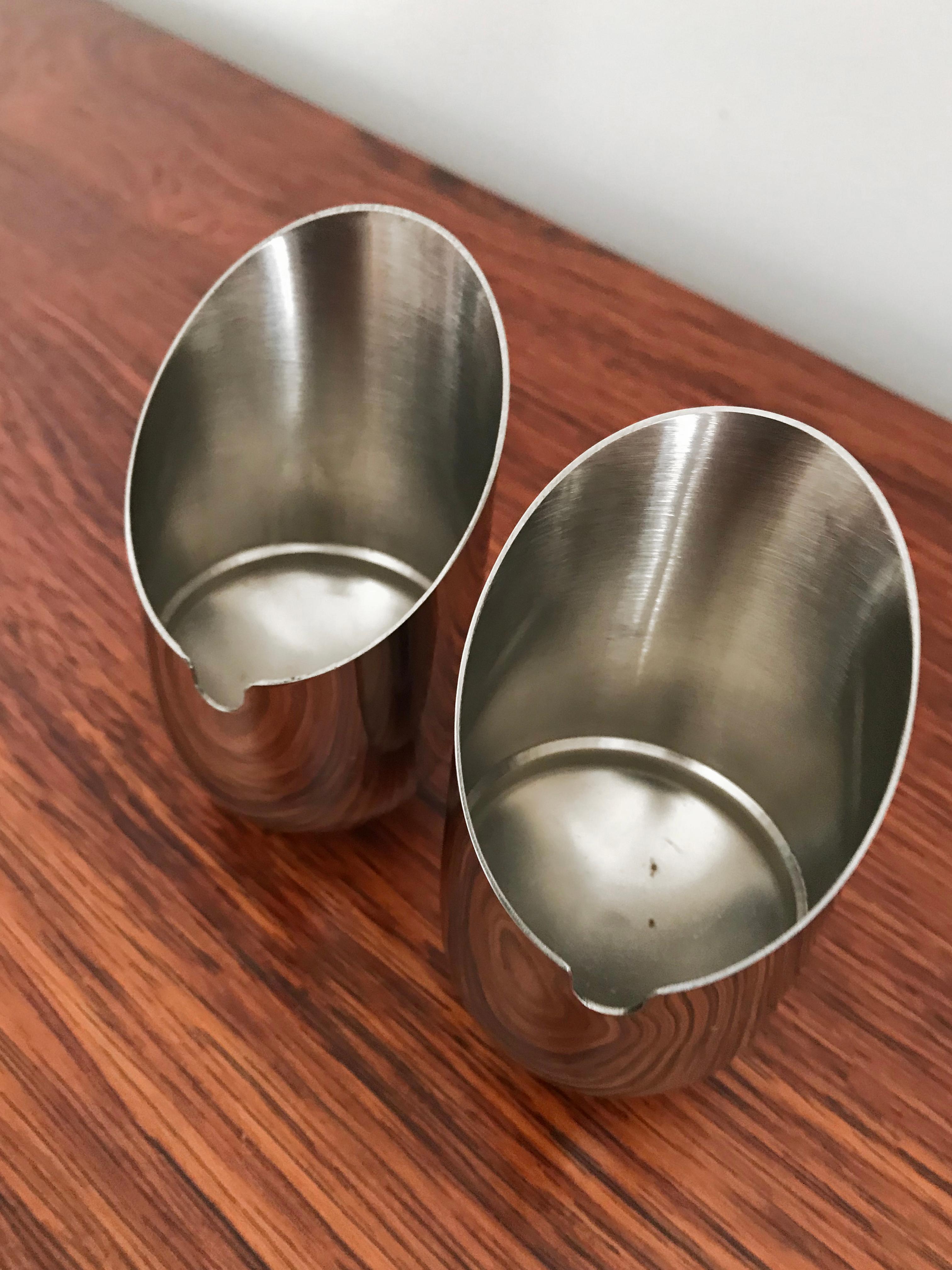 Stainless Steel Birillo Italian Steel Ashtrays by E. Didone for Valenti, 1970 For Sale