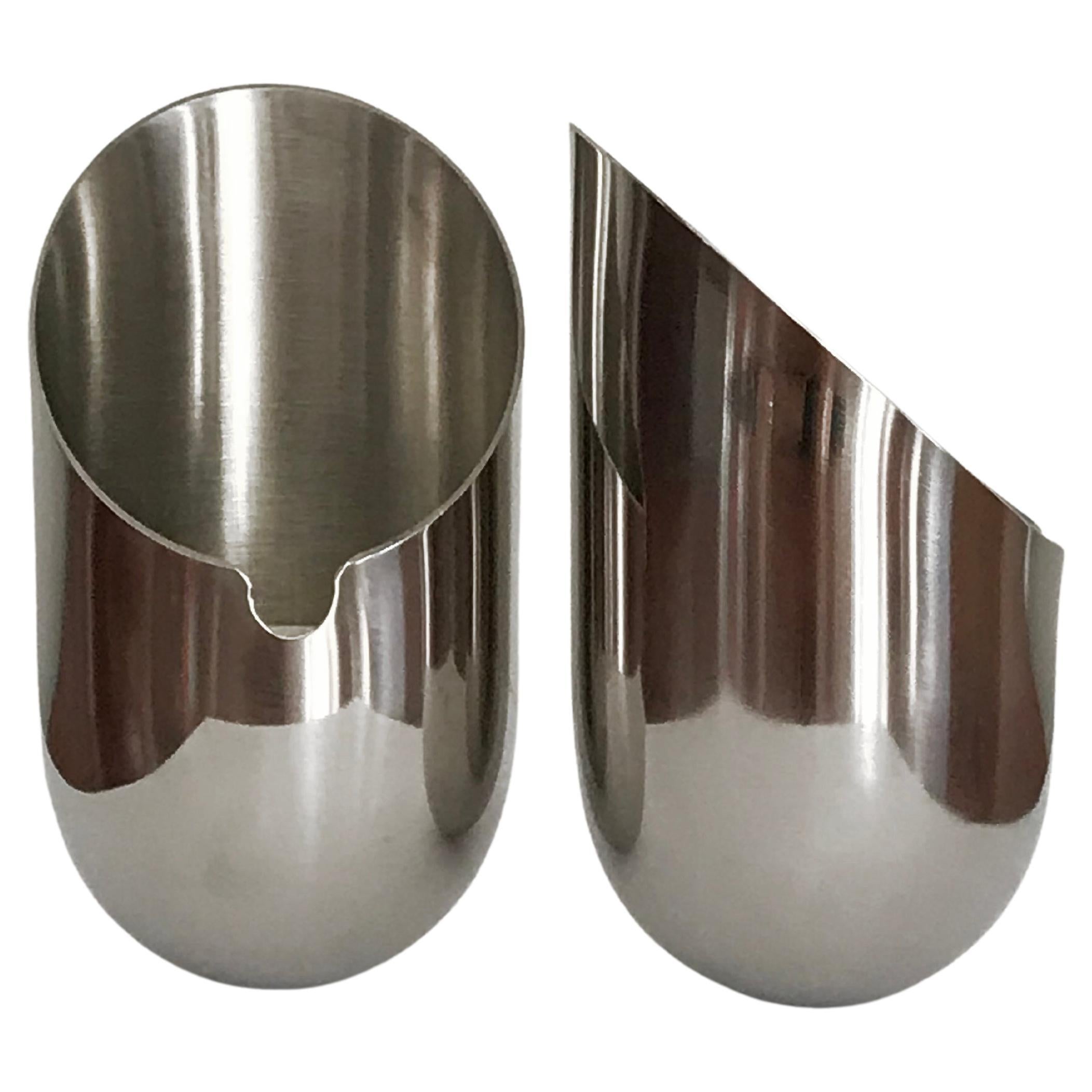 Birillo Italian Steel Ashtrays by E. Didone for Valenti, 1970 For Sale