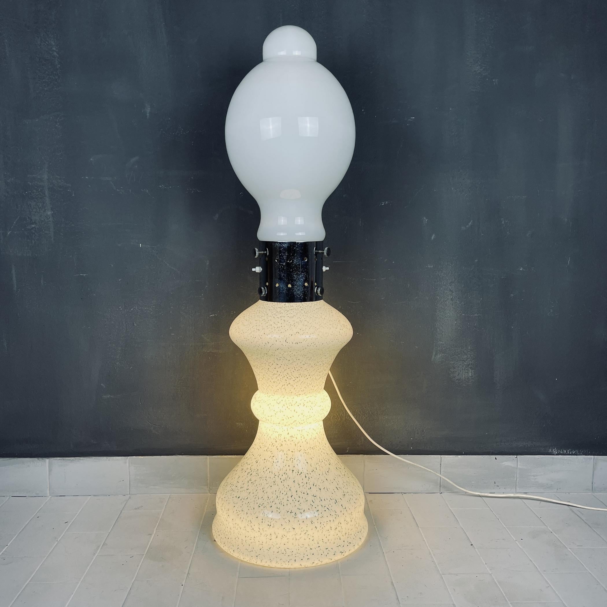 Mid-Century Modern Birillo Murano Glass Floor Lamp by Carlo Nason for Mazzega, Italy, 1960s For Sale