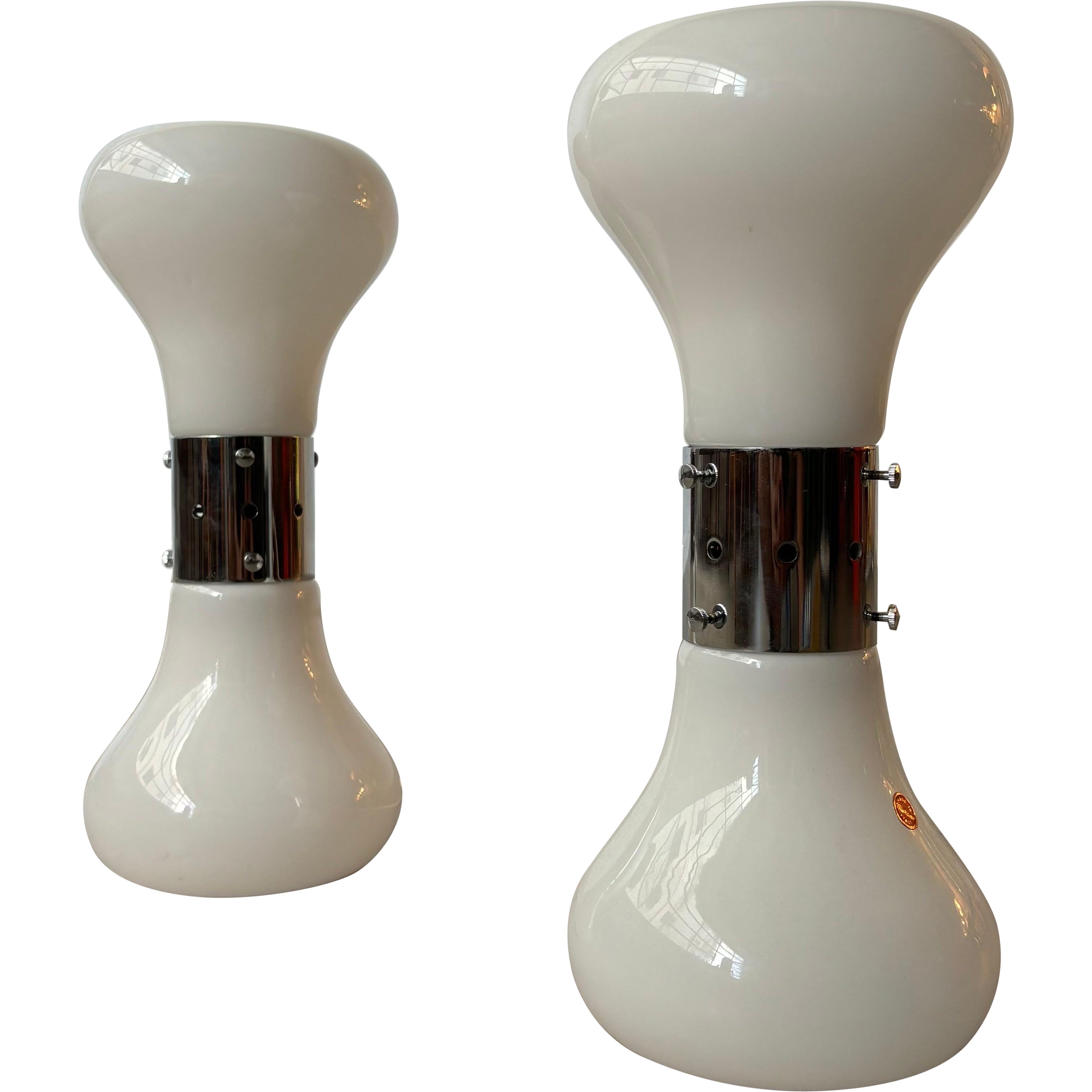Birillo par de lámparas de sobremesa/suelo de Carlo Nason para Mazzega, años 70 Italia en venta