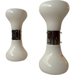 Coppia di lampade da tavolo/pavimento Birillo di Carlo Nason per Mazzega, anni '70, Italia