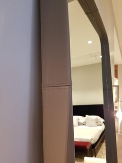 Birk Rectangular Leather Mirror by Meridiani