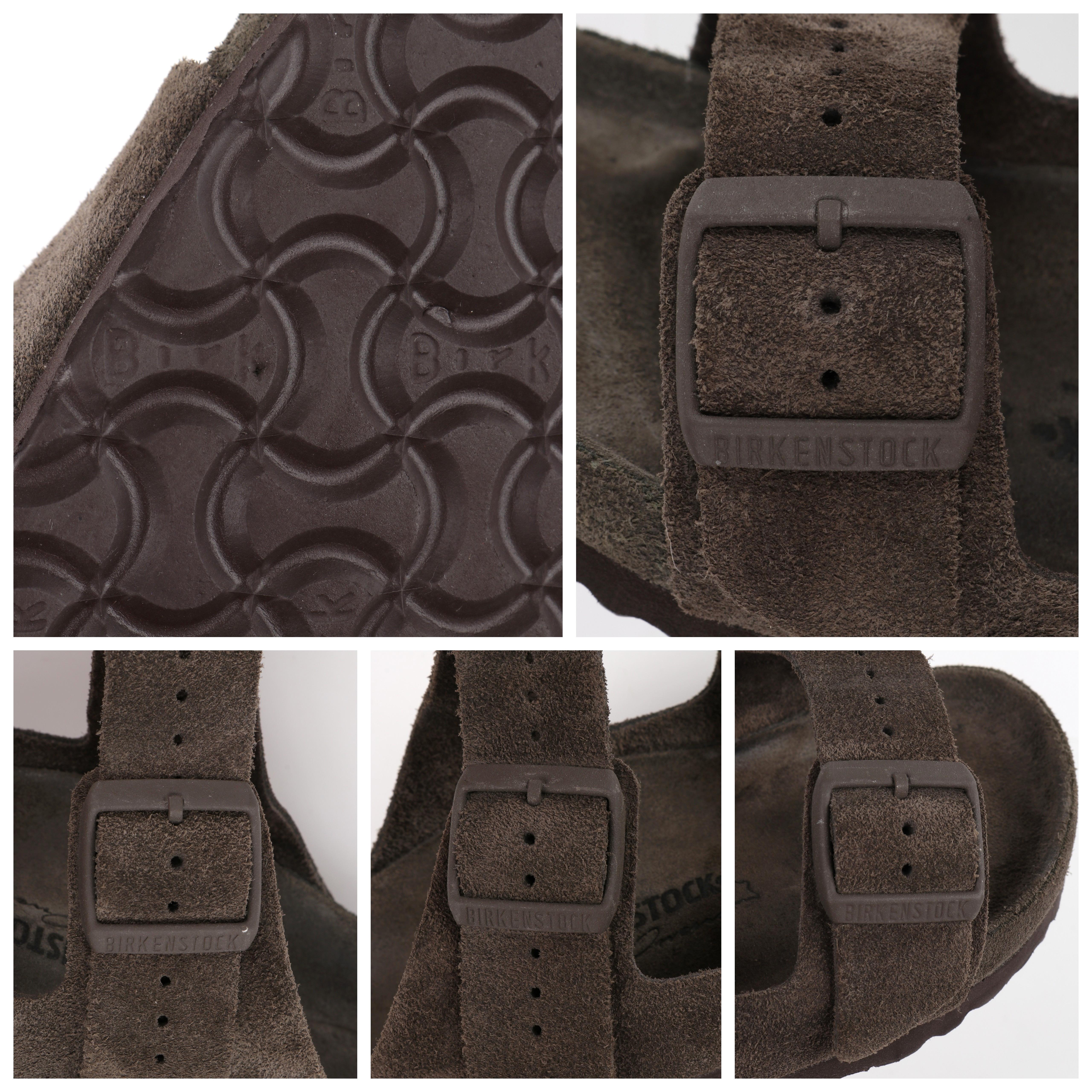 BIRKENSTOCK Rick Owens Two Strap Arizona Soft Suede “Velour Dust” Green Sandals 4
