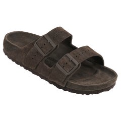 BIRKENSTOCK Rick Owens Two Strap Arizona Soft Suede “Velour Dust” Green Sandals