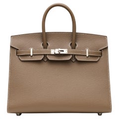 Birkin 25 Sellier Etoupe Epsom PHW