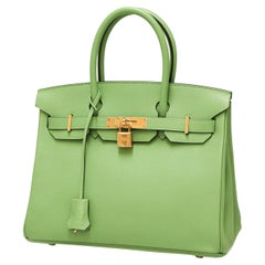 Birkin 30 Epsom Cuir Vert Criquet