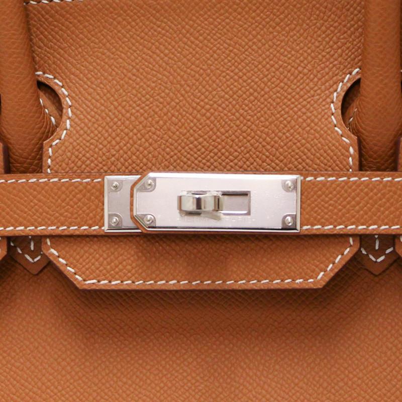 Birkin 30 Hermes Gold Leather In New Condition For Sale In Paris, FR