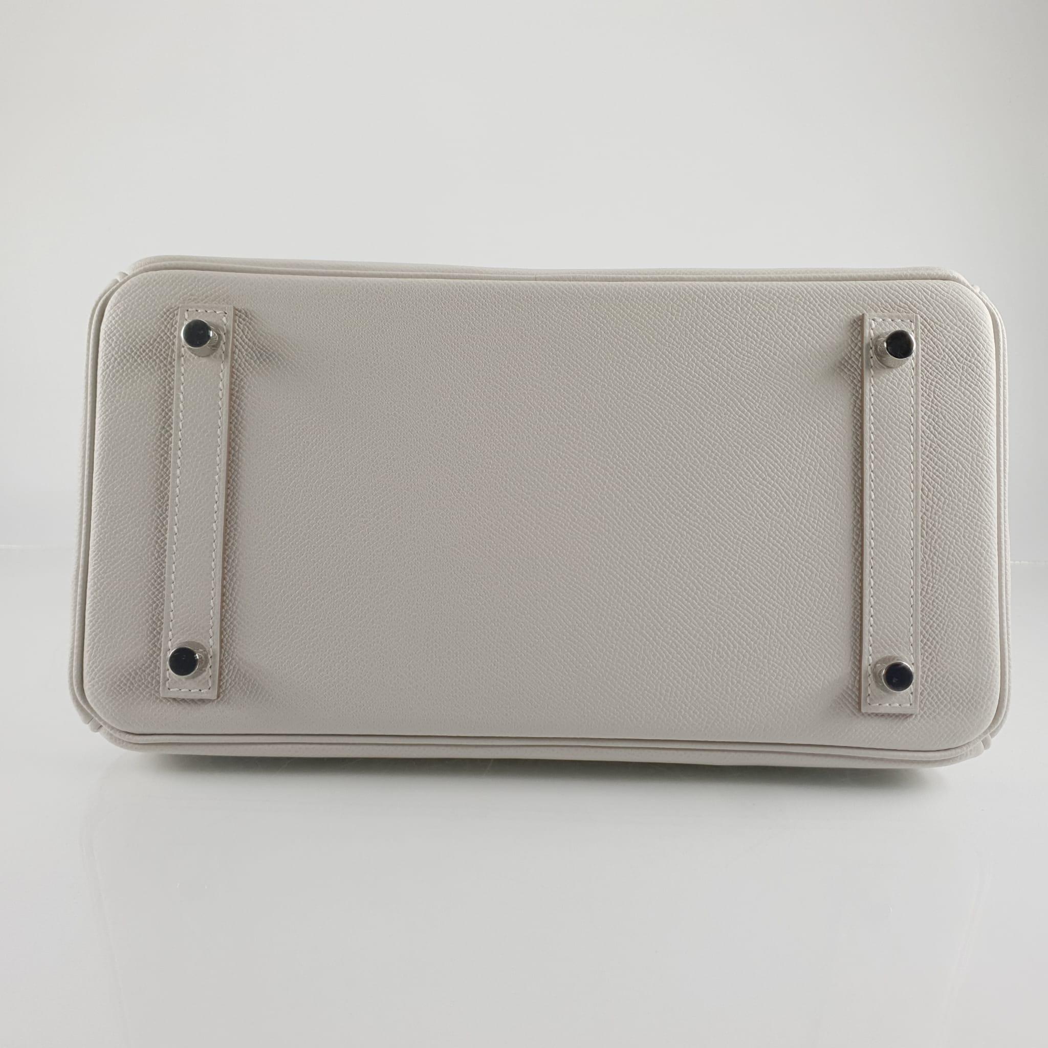 Birkin 30 Gris Pale Veau Epson Palladium hardware 2023 -Brand New in Box 7