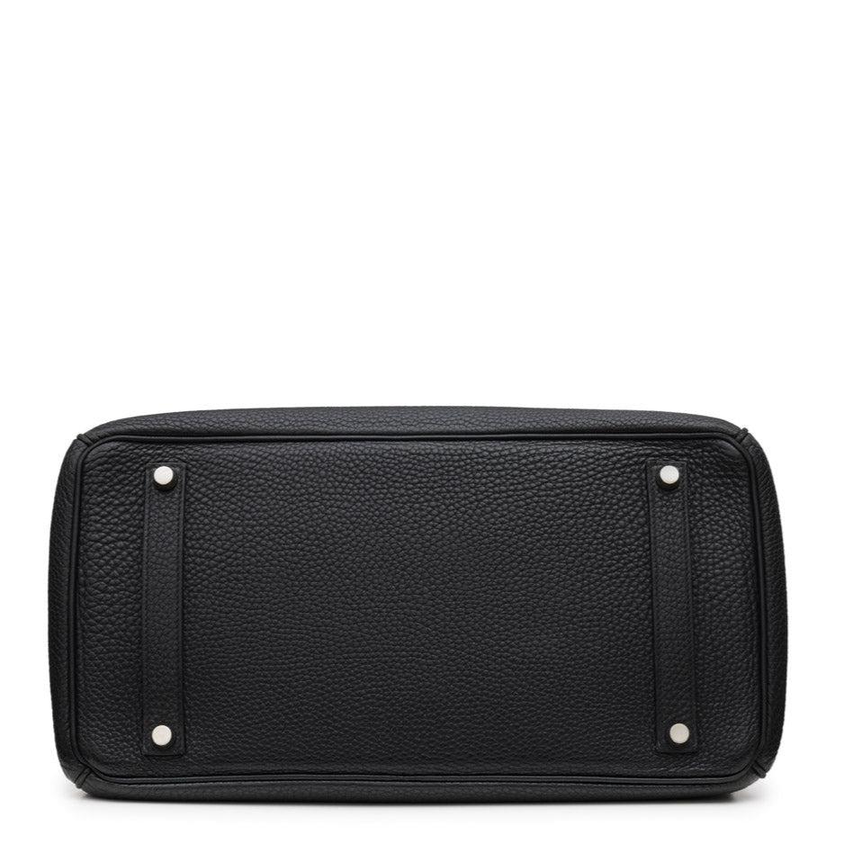 Birkin 35 Noir Clemence PHW Unisexe en vente