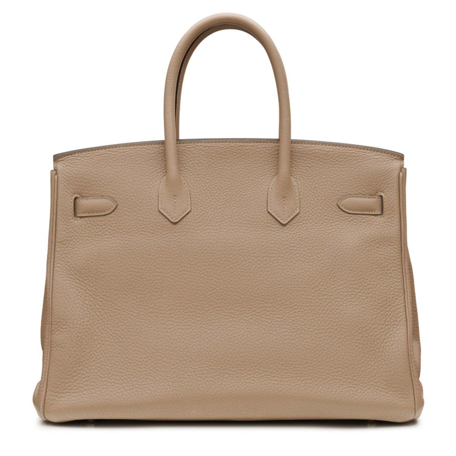 Birkin 35 Clemence Etoupe PHW (Braun) im Angebot
