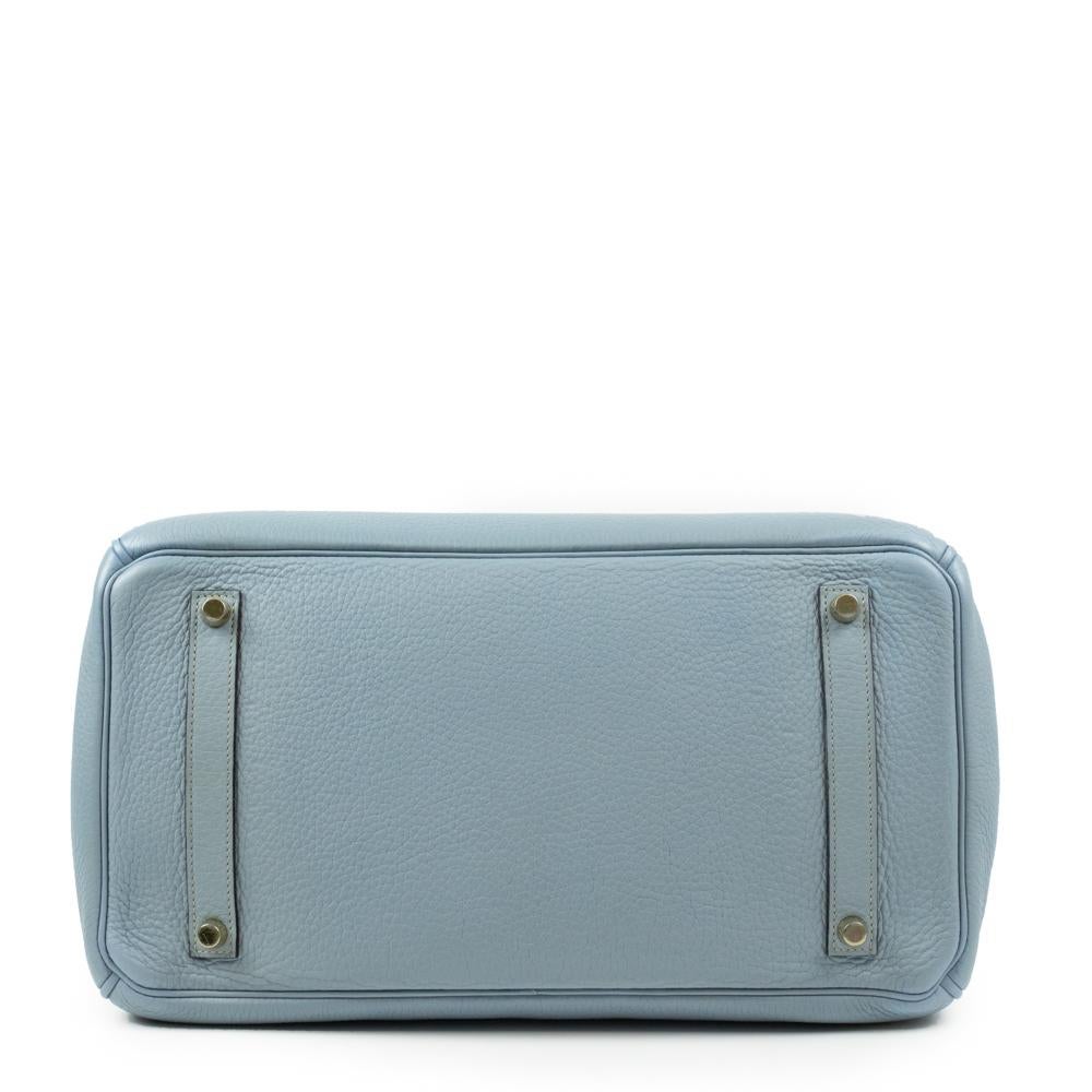 Women's Birkin 35 in blue leather For Sale