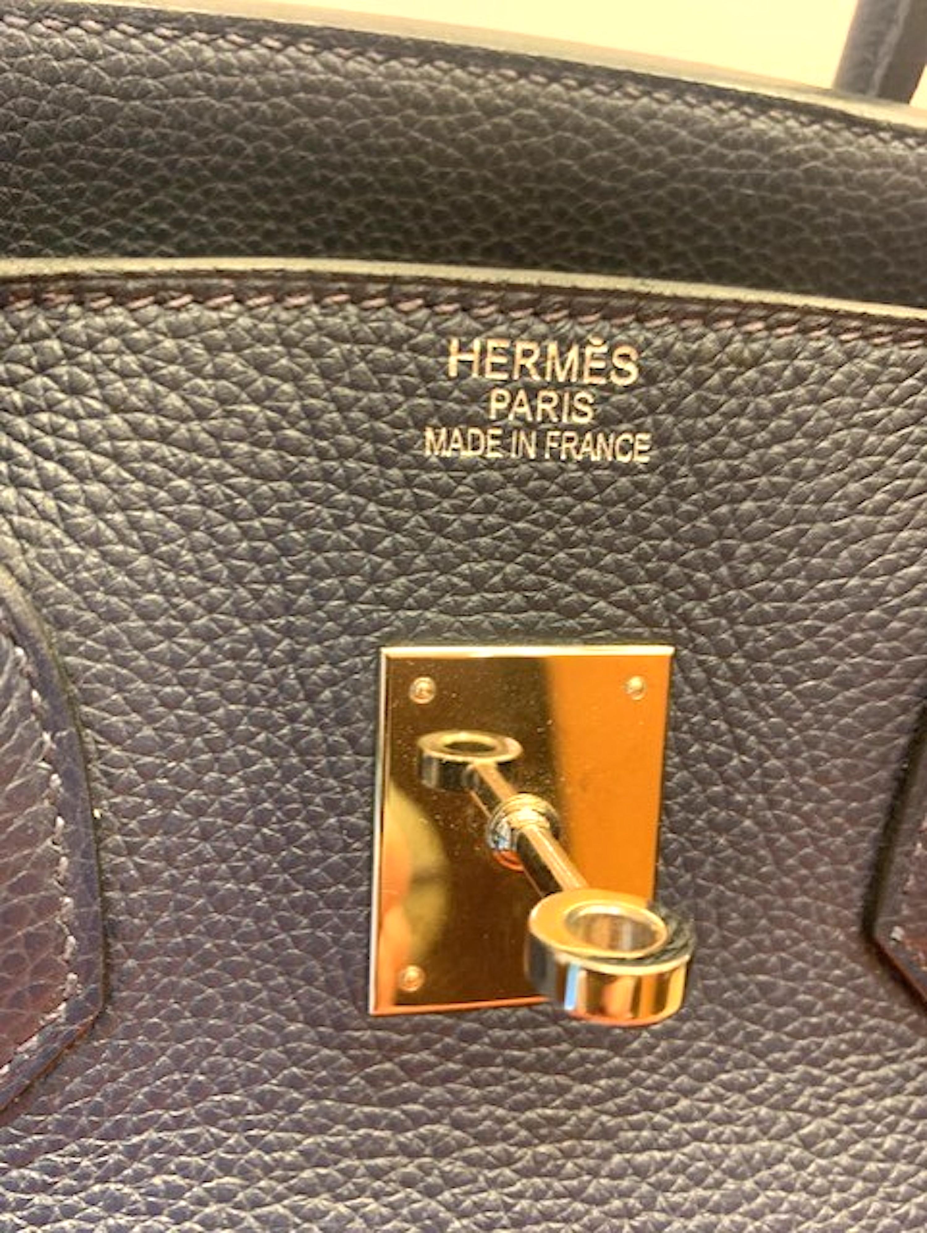 Women's Birkin  35 in “Blue Nuit”  “Tourillon Clemence” For Sale