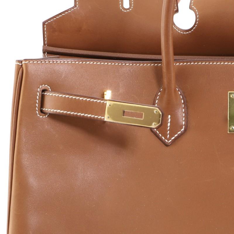 Birkin Handbag Fauve Barenia with Gold Hardware 40 6