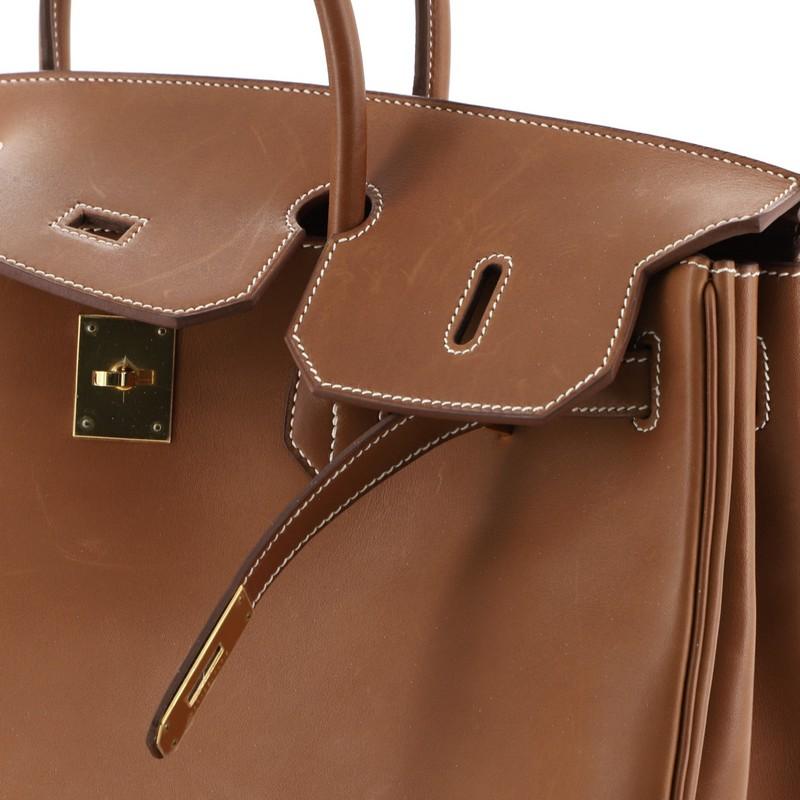 Birkin Handbag Fauve Barenia with Gold Hardware 40 3