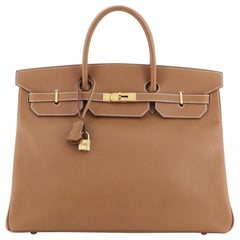 Birkin Handbag Gold Courchevel with Gold Hardware 40