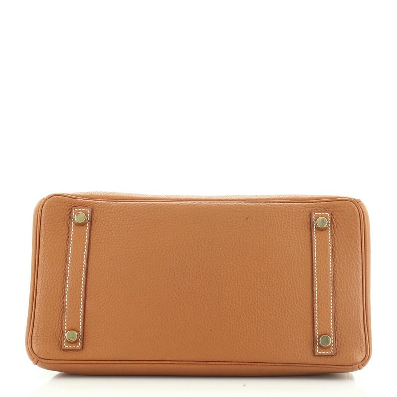 Birkin Handbag Gold Togo with Gold Hardware 30 In Good Condition In NY, NY