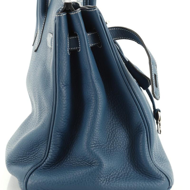 Birkin Handbag Grey Clemence with Palladium Hardware 35 3