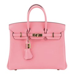 Birkin Handbag Pink Swift with Gold Hardware 25