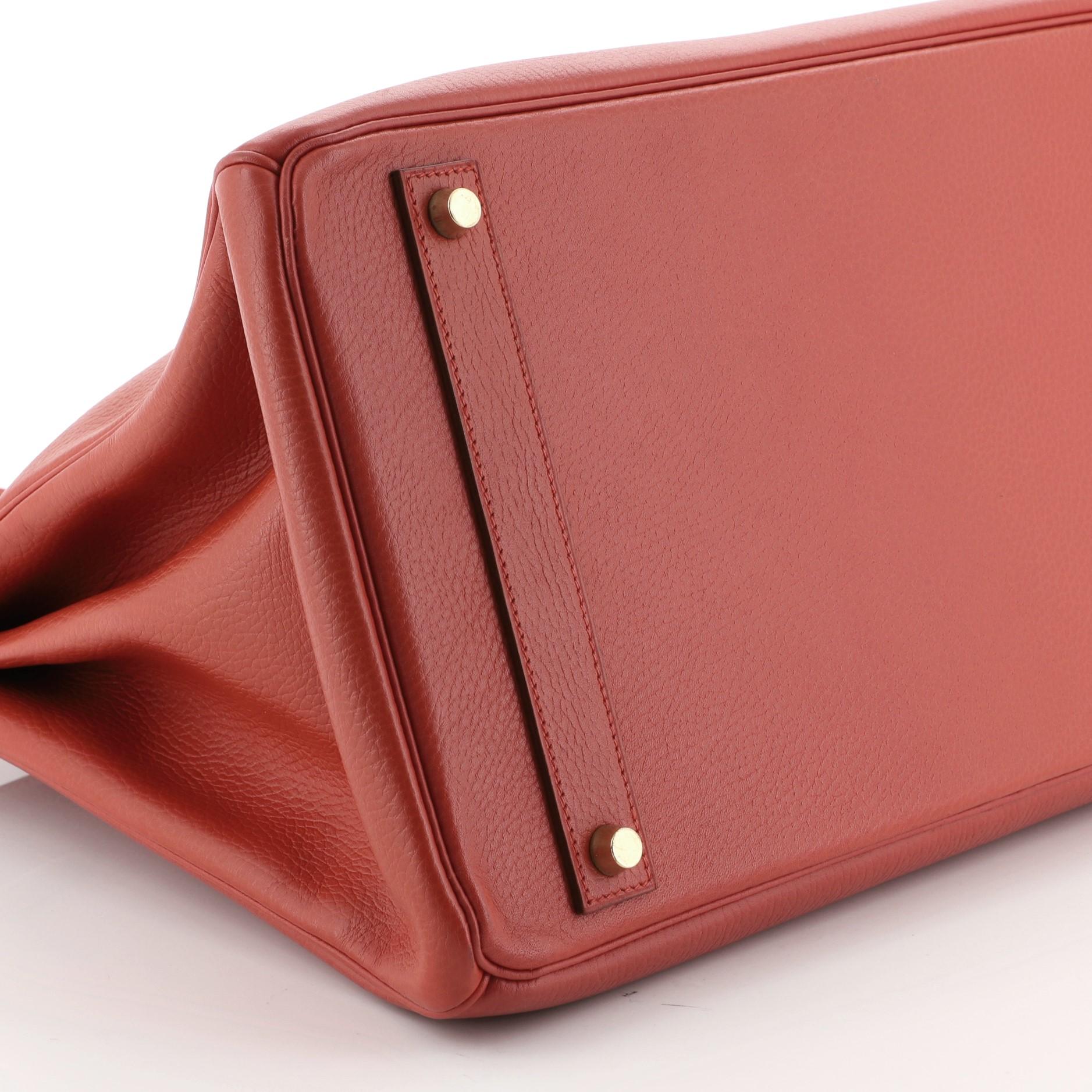 Birkin Handbag Red Ardennes with Gold Hardware 40 2