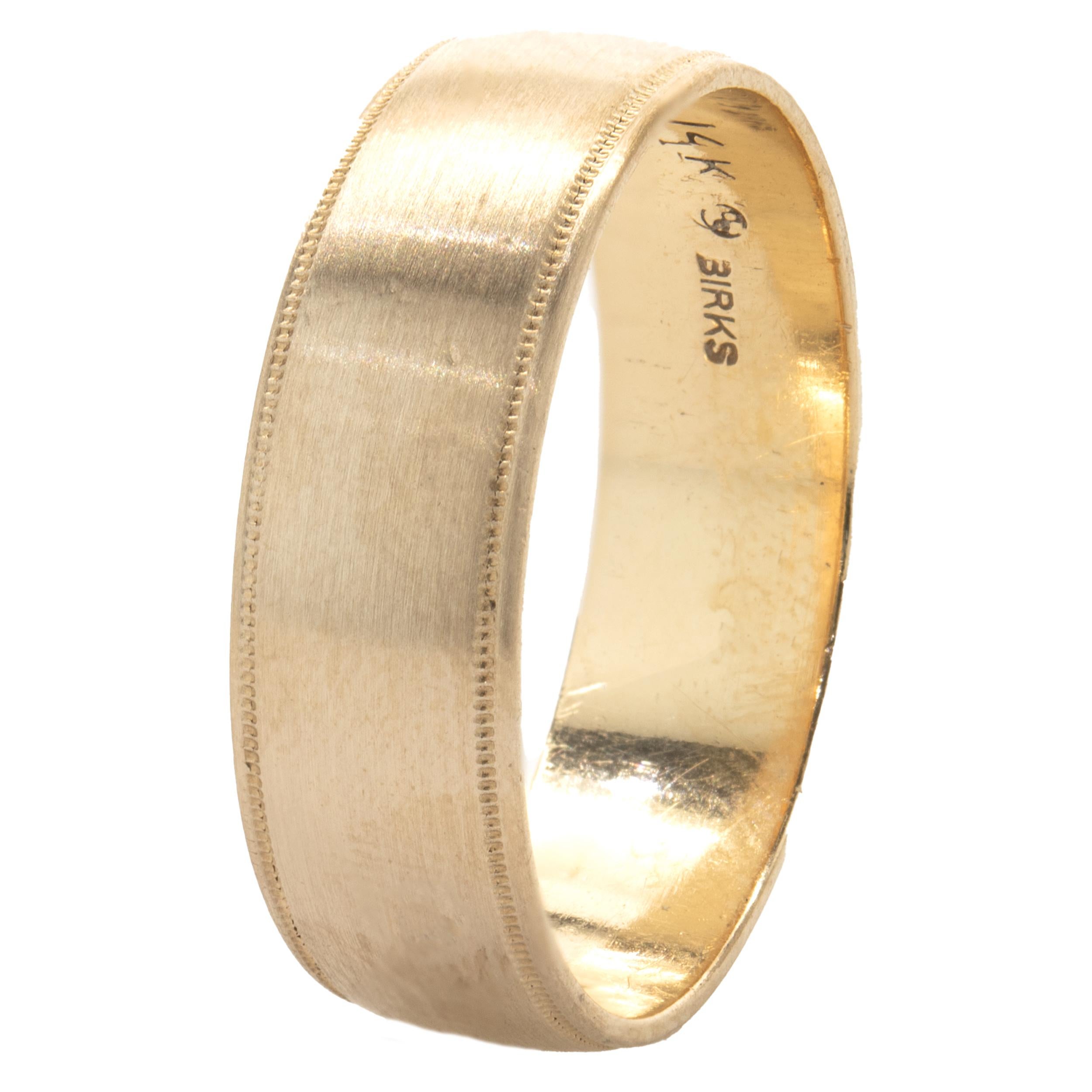 Ring aus 14 Karat Gelbgold mit 6,50 mm Ring von Birken im Zustand „Hervorragend“ in Scottsdale, AZ