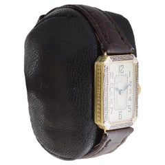 Birks Orologio Art Deco da donna in oro giallo 14Kt e smalto, anni '30 circa