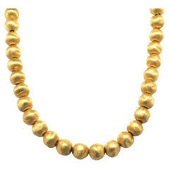 Birks 18 Karat Yellow Gold Ball Necklace