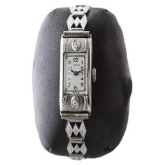 Birks 18Kt. Ladie's Montre Art déco en or blanc des années 1930