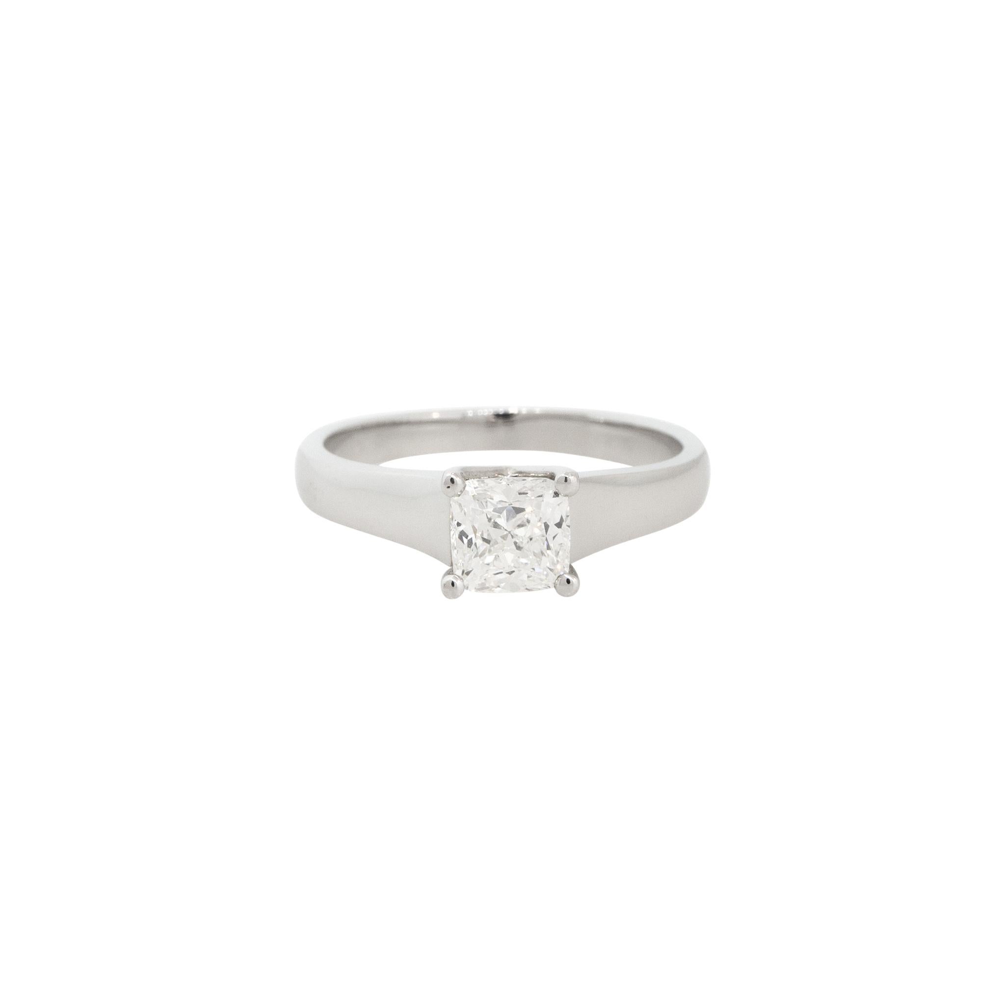 Birks Amorique 0.73 Carat Diamond Engagement Ring Platinum in Stock In Excellent Condition For Sale In Boca Raton, FL