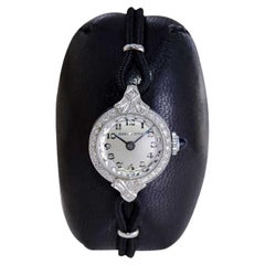 Birks and Sons Platin Damen Art Deco Diamond Dress Watch aus den 1930er Jahren
