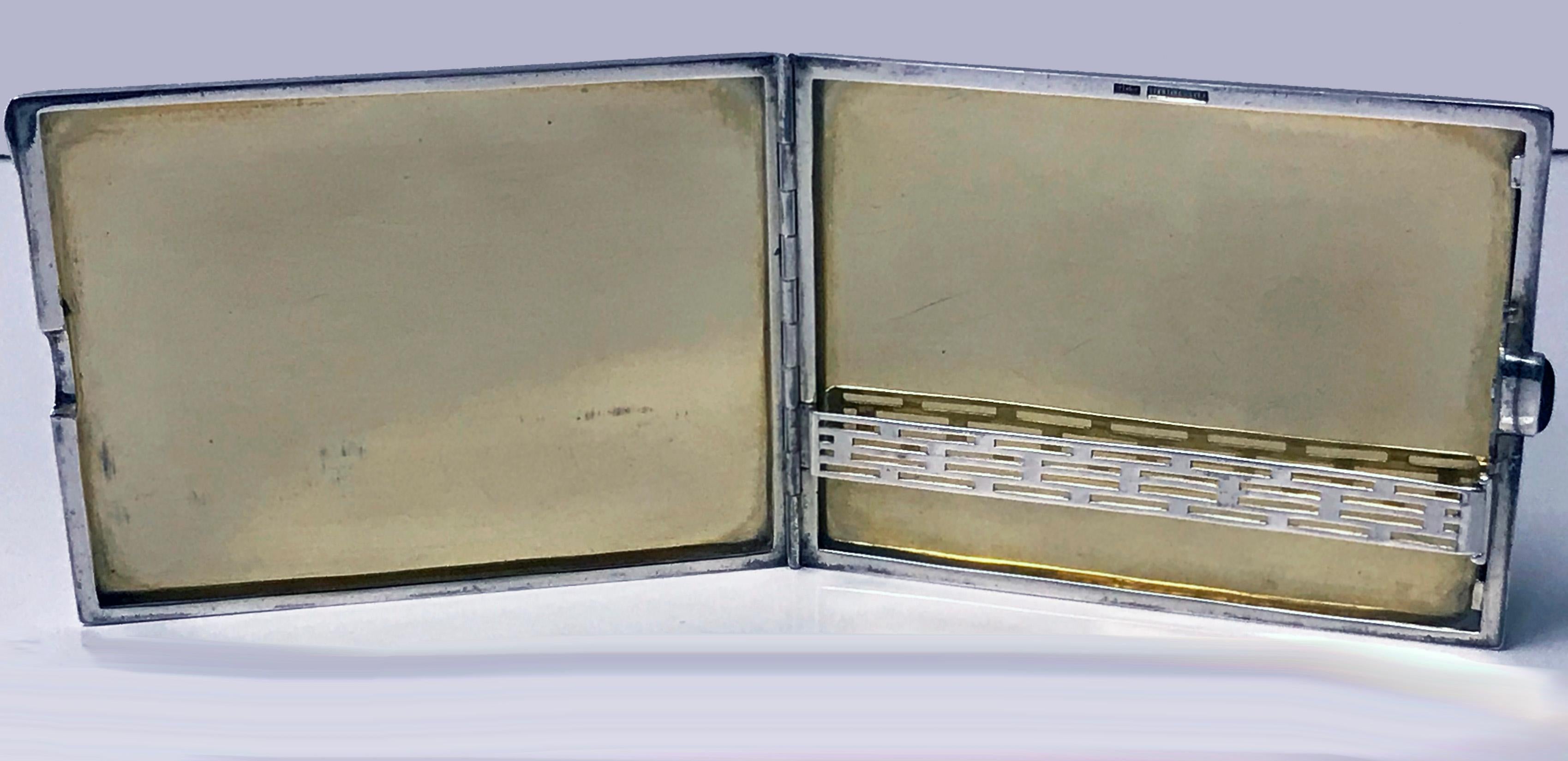 Women's or Men's Birks Art Deco Sterling Cigarette or Card Case, circa 1930