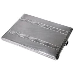 Birks Art Deco Sterling Cigarette or Card Case, circa 1930