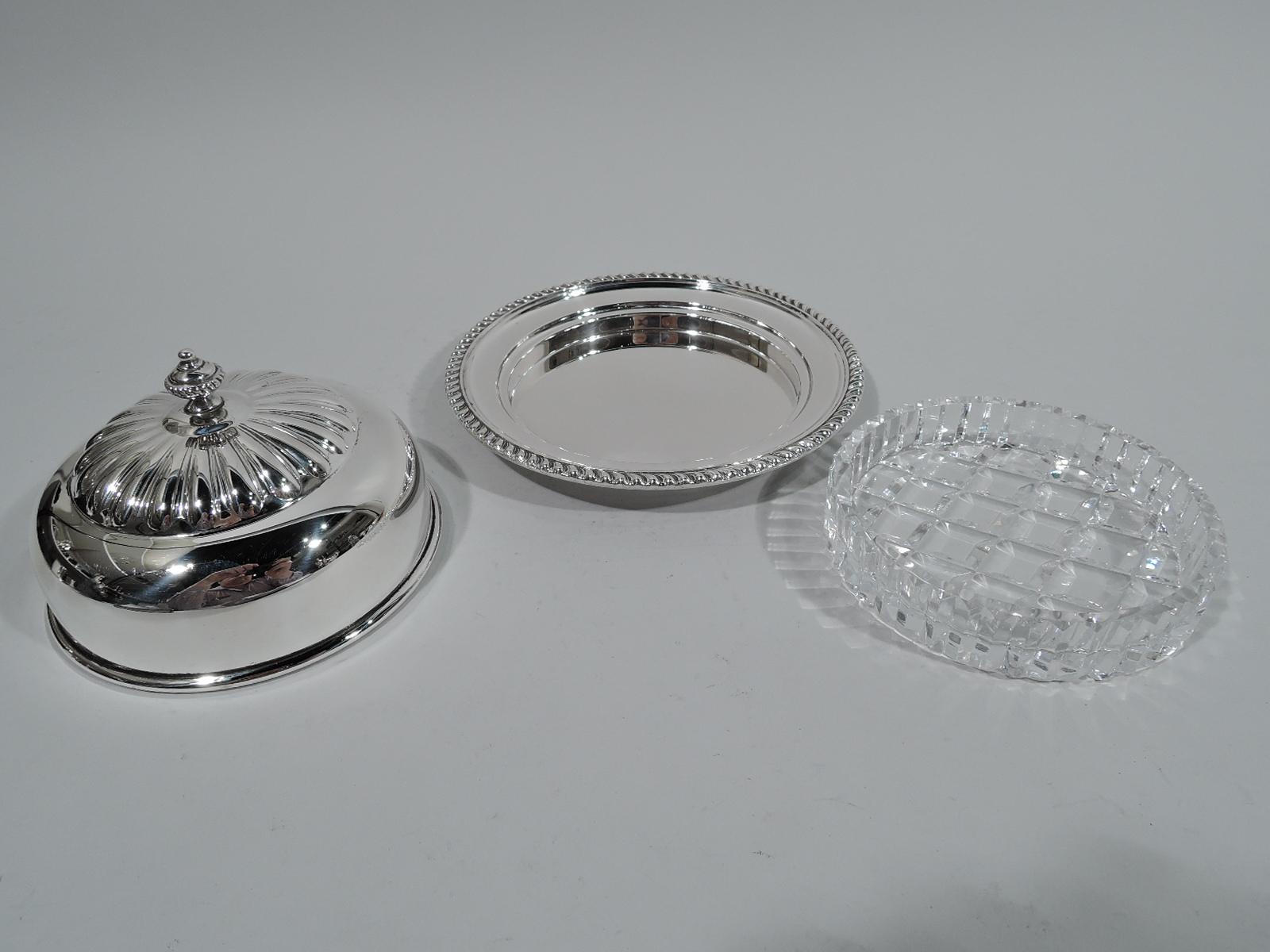 Canadian Birks Georgian-Style Sterling Silver Covered Butter Dish